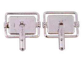 VINTAGE MENS STERLING SILVER CUFFLINKS AND TIE PINS