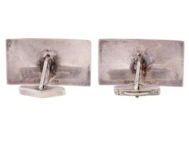 VINTAGE MENS ORIENTAL STERLING SILVER CUFFLINKS