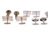 VINTAGE MENS STERLING SILVER CUFFLINKS AND TIE PINS PIC-8