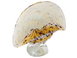 LARGE VINTAGE ART GLASS  SEASHELL DECORATION