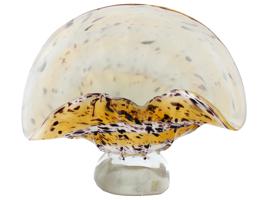 LARGE VINTAGE ART GLASS  SEASHELL DECORATION