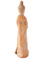 ANCIENT CHINESE HAN DYNASTY TERRACOTTA FEMALE FIGURINE