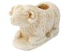 ANCIENT CARVED MARBLE LEANING RAM COSMETIC CONTAINER PIC-0