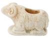 ANCIENT CARVED MARBLE LEANING RAM COSMETIC CONTAINER PIC-3
