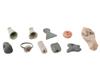GROUP OF ANCIENT ARTIFACTS BELLS BEADS AMULETS PIC-0