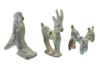 THREE SMALL ANCIENT ROMAN BRONZE AMULETS PIERCED PIC-0