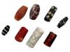 ANCIENT MULTICOLOR GLASS AND CARVED STONE BEADS PIC-3