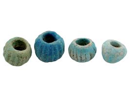 ANCIENT MULTICOLOR GLASS AND CARVED STONE BEADS