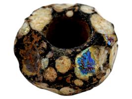 ANCIENT MULTICOLOR GLASS AND CARVED STONE BEADS