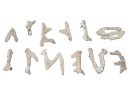 GROUP OF ANCIENT PHOENICIAN LETTERS CAST IN LEAD