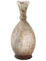 ANCIENT ISLAMIC GLASS BOTTLE WITH RELIEF DESIGNS