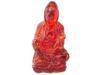 ANTIQUE CHINESE CARVED AMBER GUANYIN SCULPTURE PIC-0