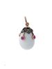 RUSSIAN GOLD DIAMOND RUBY CHALCEDONY EGG PENDANT PIC-0