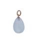 RUSSIAN 14K GOLD AND BLUE CHALCEDONY EGG PENDANT PIC-0