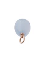 RUSSIAN 14K GOLD AND BLUE CHALCEDONY EGG PENDANT