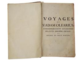 ANTIQUE 18TH C BOOK VOYAGES DU SR ADAM OLEARIUS