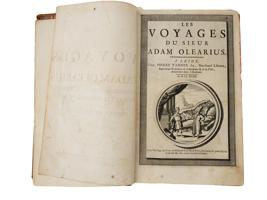 ANTIQUE 18TH C BOOK VOYAGES DU SR ADAM OLEARIUS