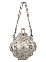 ANTIQUE GERMAN LADYS 800 SILVER COIN PURSE