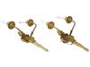 VINTAGE PAIR OF ELECTRIC BRONZE WALL SCONCE LIGHTS PIC-2