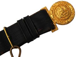 LARGE COLLECTION OF ASSORTED MILITARY LEATHER BELTS