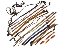 COLLECTION OF ASSORTED MILITARY LEATHER TEXTILE BELTS