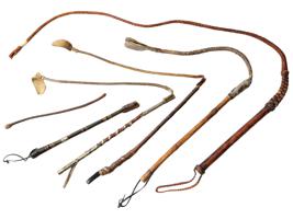 COLLECTION OF ASSORTED RIDING CROPS AND EGEE WHIPS