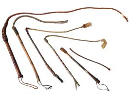 COLLECTION OF ASSORTED RIDING CROPS AND EGEE WHIPS