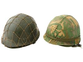 LOT OF TWO US MILITARY M1 COMBATANT ARMY HELMETS