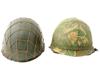 LOT OF TWO US MILITARY M1 COMBATANT ARMY HELMETS PIC-1