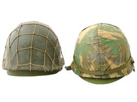 LOT OF TWO US MILITARY M1 COMBATANT ARMY HELMETS