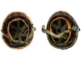 LOT OF TWO US MILITARY M1 COMBATANT ARMY HELMETS