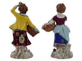 ANTIQUE 18TH C ENGLISH CHELSEA PORCELAIN FIGURINES