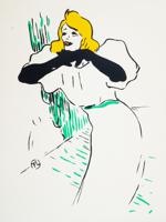 VINTAGE SILKSCREEN AFTER HENRI DE TOULOUSE LAUTREC