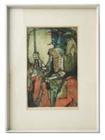 VINTAGE AMERICAN PAUL B ARNOLD ETCHING DON QUIXOTE