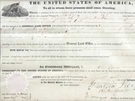 AMERICAN DOCUMENT SIGNED BY PRESIDENT FRANKLIN PIERCE