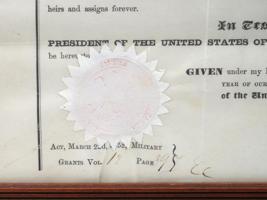 AMERICAN DOCUMENT SIGNED BY PRESIDENT FRANKLIN PIERCE