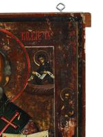 ANTIQUE 19TH C RUSSIAN ICON SAINT NICHOLAS OF MYRA