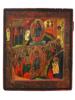 ANTIQUE 19TH C RUSSIAN ICON RESURRECTION OF JESUS PIC-0