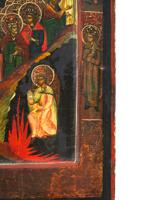 ANTIQUE 19TH C RUSSIAN ICON RESURRECTION OF JESUS