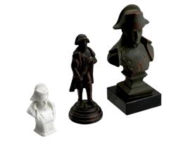 VINTAGE NAPOLEON BONAPARTE BRONZE AND PORCELAIN FIGURINES