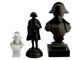 VINTAGE NAPOLEON BONAPARTE BRONZE AND PORCELAIN FIGURINES