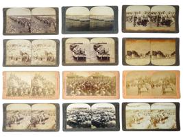 RUSSIAN IMPERIAL ARMY ANTIQUE STEREO PHOTO CARDS