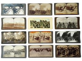 RUSSIAN IMPERIAL ARMY ANTIQUE STEREO PHOTO CARDS