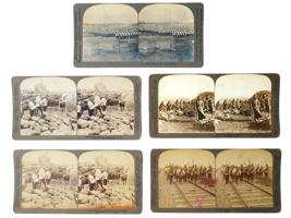 RUSSIAN IMPERIAL ARMY ANTIQUE STEREO PHOTO CARDS