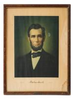 1920S COLOR LITHOGRAPH PORTRAIT OF ABRAHAM LINCOLN