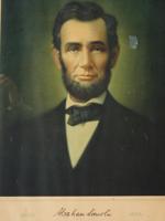 1920S COLOR LITHOGRAPH PORTRAIT OF ABRAHAM LINCOLN