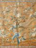 ANTIQUE CHINESE QING EMBROIDERED SILK WALL PANEL PIC-1