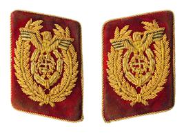 PAIR OF WWII NAZI GERMAN NSDAP REICHSLEITER COLLAR TABS