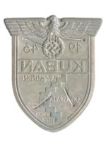 WWII NAZI GERMAN KUBAN SHIELD MILITARY BADGE