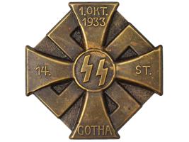 PRE WWII NAZI GERMAN WAFFEN SS 1933 GOTHA BADGE